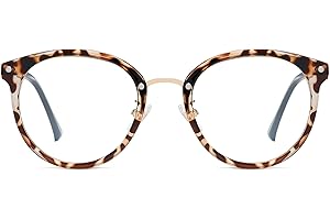 SOJOS Retro Round TR90 Blue Light Reading Glasses Womens Mens Readers Computer Glasses Eyewear Frame SJ9001