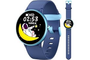 JOYELE Smart Watch for Kids Boy Girl, Kids Watch Waterproof with 19 Sport Modes, Pedometer, Sleep Monitor, Kids Watch for Girls Boys 6-16 Birthday Gifts Toy Gift (Blue)