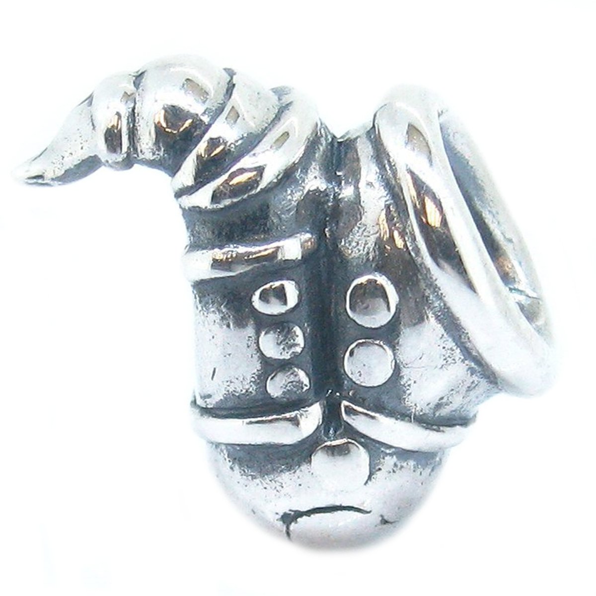 Queenberry Sterling Silver Musical Instrument Saxophone European Style Bead Charm