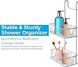 Blue Canyon No-Drill 2 Tier Shower Caddy Stainless Steel White view 6