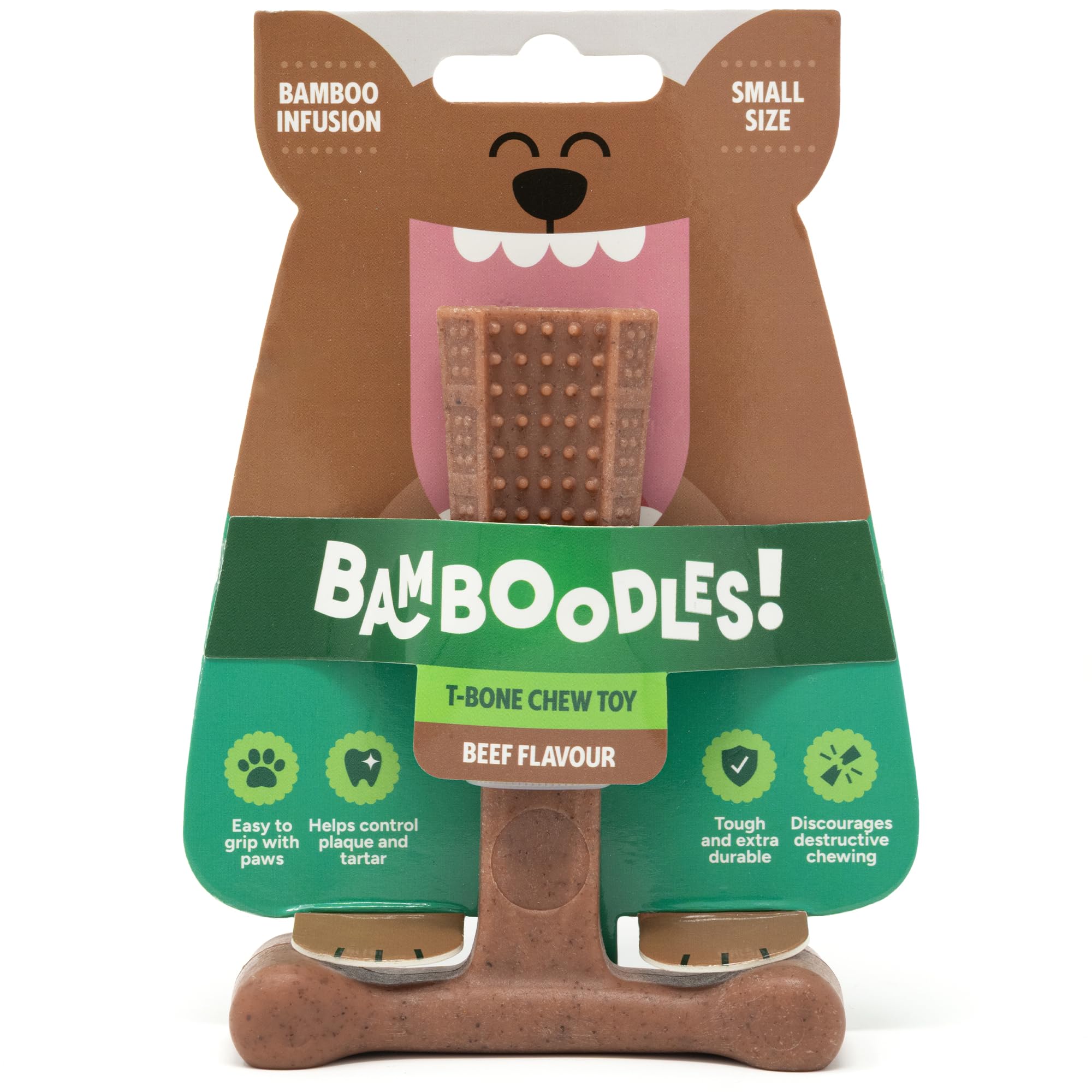 Bamboodles Dog Chew Toy – Small | Beef Flavour | Long Lasting Chew toy for Small Dogs | Durable and Safe Daily Chew