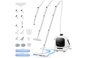 M MISTSINCE Steam cleaner,heavy-duty steam cleaners for home,detachable handheld steamer for cleaning,230°F steam mop for floors, cars,furniture,tiles, kitchen,bathroom,grout and more,21-piece kit include