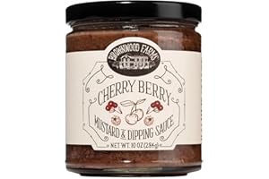 Brownwood Farms Flavored Mustard, Made in Small Batches, Sweet, Hot, Creamy and Delicious, From the Great Lakes Region (Cherry Berry, 10 Ounce)