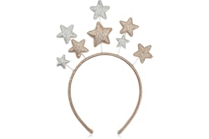 Beaupretty Glitter Star Headband Five-pointed Star Headband Bridal Hair Hoop Party Star Headpiece for Christmas Holiday Festival Birthday Party