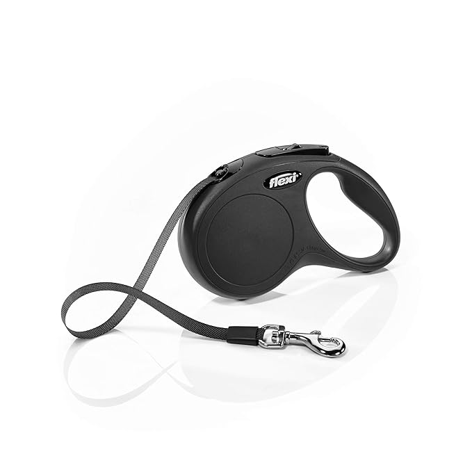 Flexi Roll-Leine New Classic S Gurt 5 m blau für Hunde bis max. 15 kg