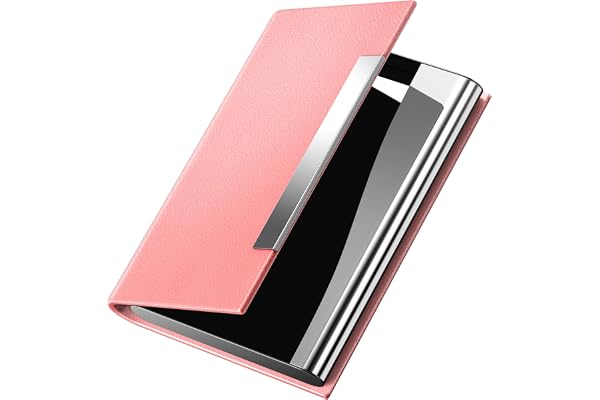 Business Card Holder, Business Card Case Luxury PU Leather & Stainless Steel Multi Card Case,Business Card Holder Wallet Cred