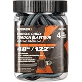 Keeper - 48&rdquo; Bungee Cord With SST Hooks, 4 Pack - UV and Weather-Resistant