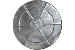 Plexon Trash Can Lid Compotible with 31-Gallon Round Fire Resistant Garbage Container Lid for Galvanized Steel Waste Bin