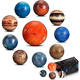 Solar System Planet Balls for Kids Set of 10, Planet Bouncy Balls for Kids Early Learning, Hand Squeeze Sensory Ball Toy, Ant