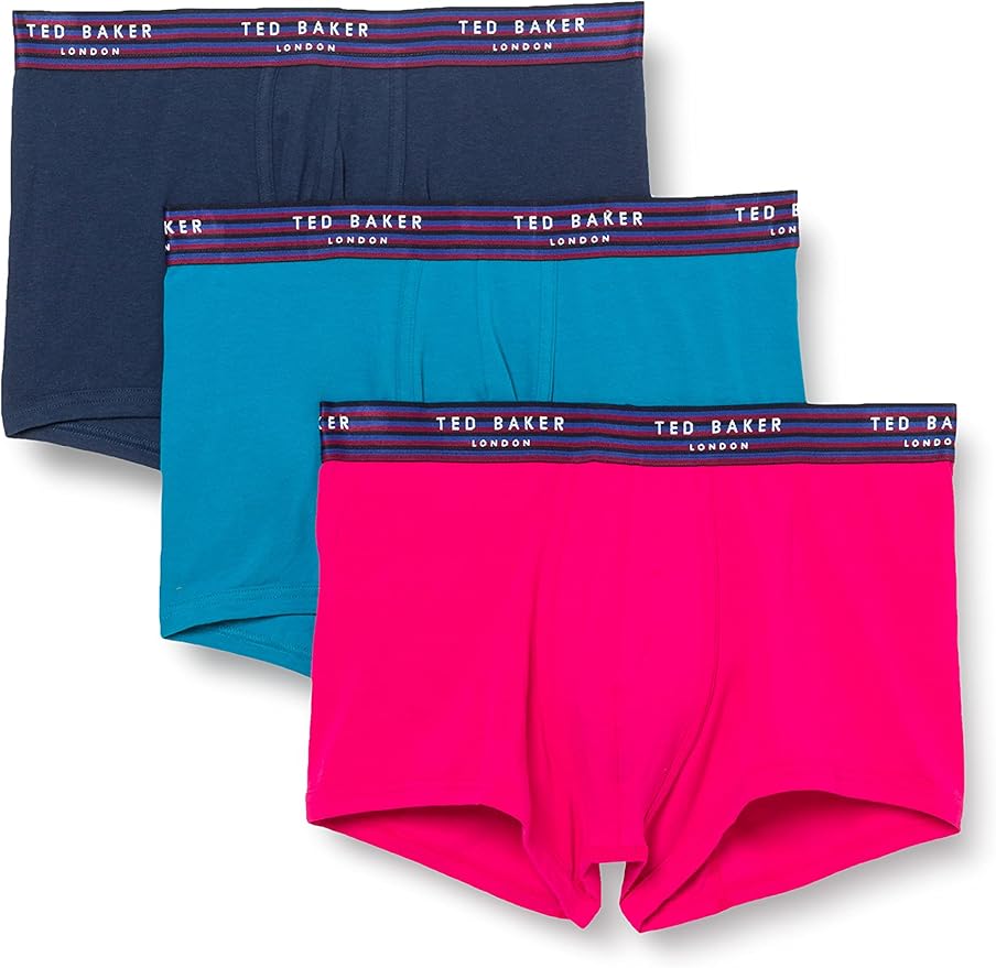 Ted Baker Men's Multipack Trunk 3 Pack Boxershorts Boxer Briefs, Multicoloured 1, S (Pack of 3