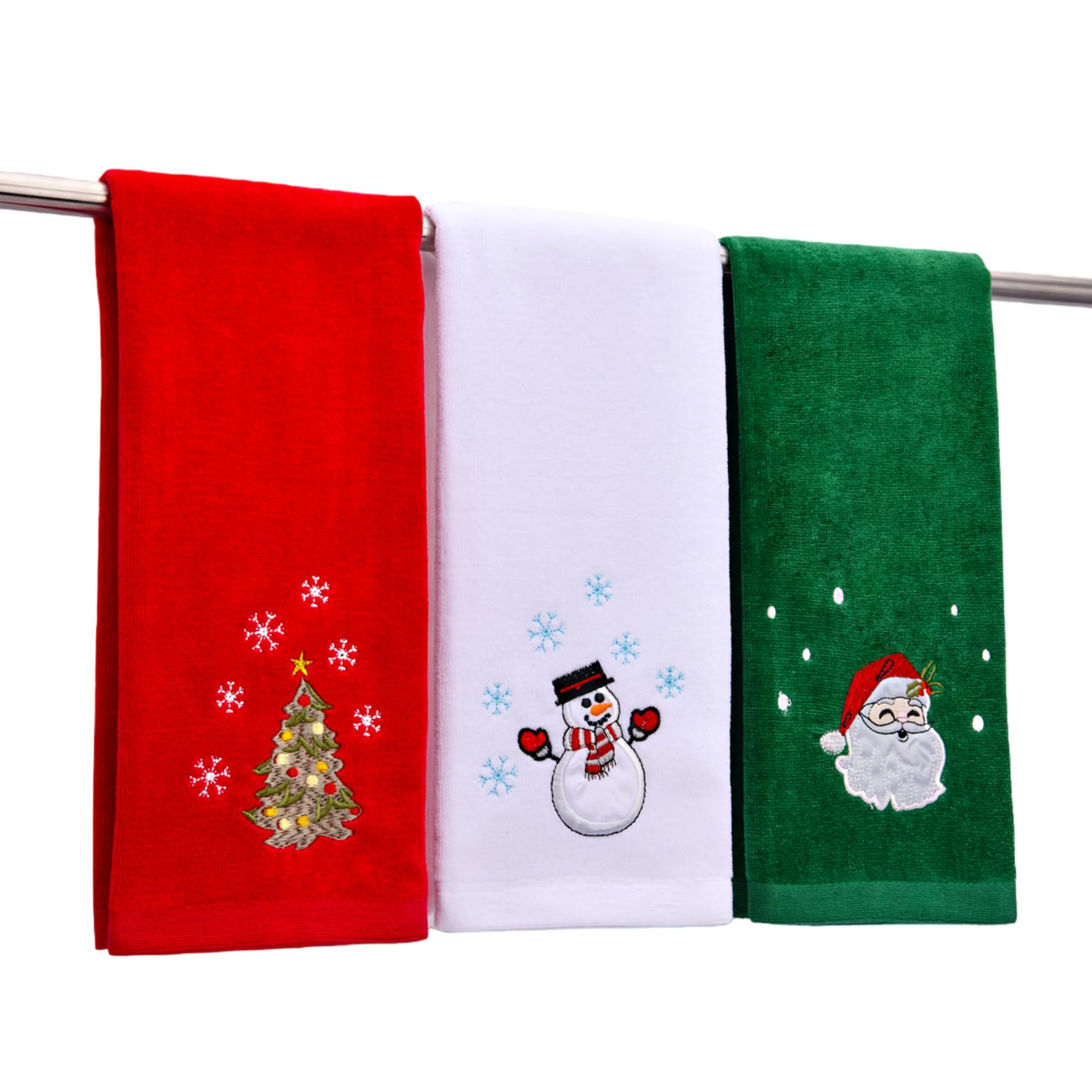 Large Size Grinch Christmas Hand Towels 16" x 27", 100% Pure Cotton Bathroom Decorative Grinch Towels Washcloths Kitchen Merry Grinchmas Towels Stink Stank Stunk Perfect Christmas Decor, Pack of 3