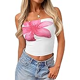 Trendy Queen Womens Tube Tops Going Out Summer Y2k Bandeau Trendy Crop Sleeveless Strapless Cute Teens 2026 Corset Floral