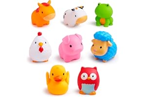 Munchkin Farm Animal Squirts Baby Bath Toy, 8 Pack