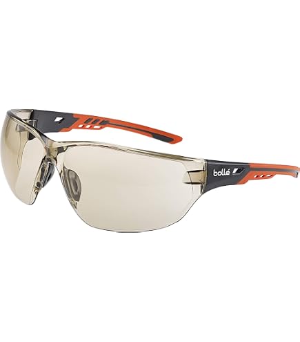 Bolle RUSH Lunettes De Protection – Verres Transparents – Anti-UV, Anti-buée, Anti-rayures – 26 G – Branches Bi-matière – Cordon Réglable