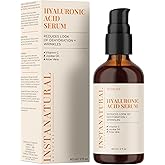 InstaNatural Hyaluronic Acid Face Serum, Brightens, Hydrates, Reduces the Look of Fine Lines and Wrinkles, with Vitamin C, Jo