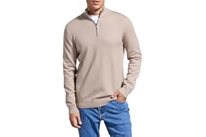 WINDFIT Men's Quarter-Zip Sweater Long-Sleeve Turtleneck Pullover Sweater