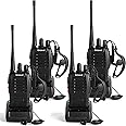 Greaval Rechargeable Walkie Talkies Long Range for Adults with Earpieces, 16 Channel Walky Talky Handheld Two Way Radios with Flashlight Li-ion Battery and Charger(Pack of 4)