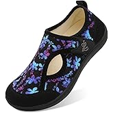 LeIsfIt Womens Slippers Wide Diabetic Shoes Adjustable Arthritis Edema House Shoes Indoor Outdoor Slippers