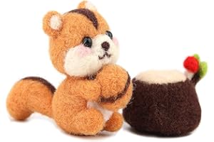 BAGERLA Needle Felting Kit, Complete Needle Felting Tools and Supplies Includes 2 Pcs Animal Doll Instructions Box Hobby Kit with Felting Supplies, Beginner Kits for DIY Felting Starters