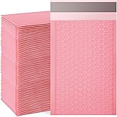 Bubble Mailers, 4x7 Inch Padded Bubble Mailers Pack of 100 Bubble Envelopes Opaque Self Seal Adhesive Waterproof Bags for Shipping and Packaging (Pink, 4x7-100Pc)