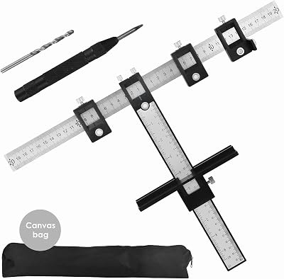 Errum Adjustable Cabinet Hardware Jig Punch Locator Drill Template Wood
