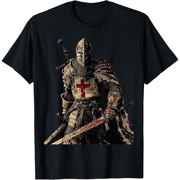 Amazon.com: Knight Templar The Crusader Cross Men T-Shirt