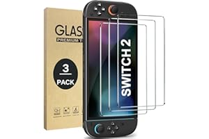 FurttBlem 3-Pack Screen Protector Tempered Glass for Nintendo Switch 2 Model 2025 7.9-Inch,Transparent HD Clear Anti-Scratch 