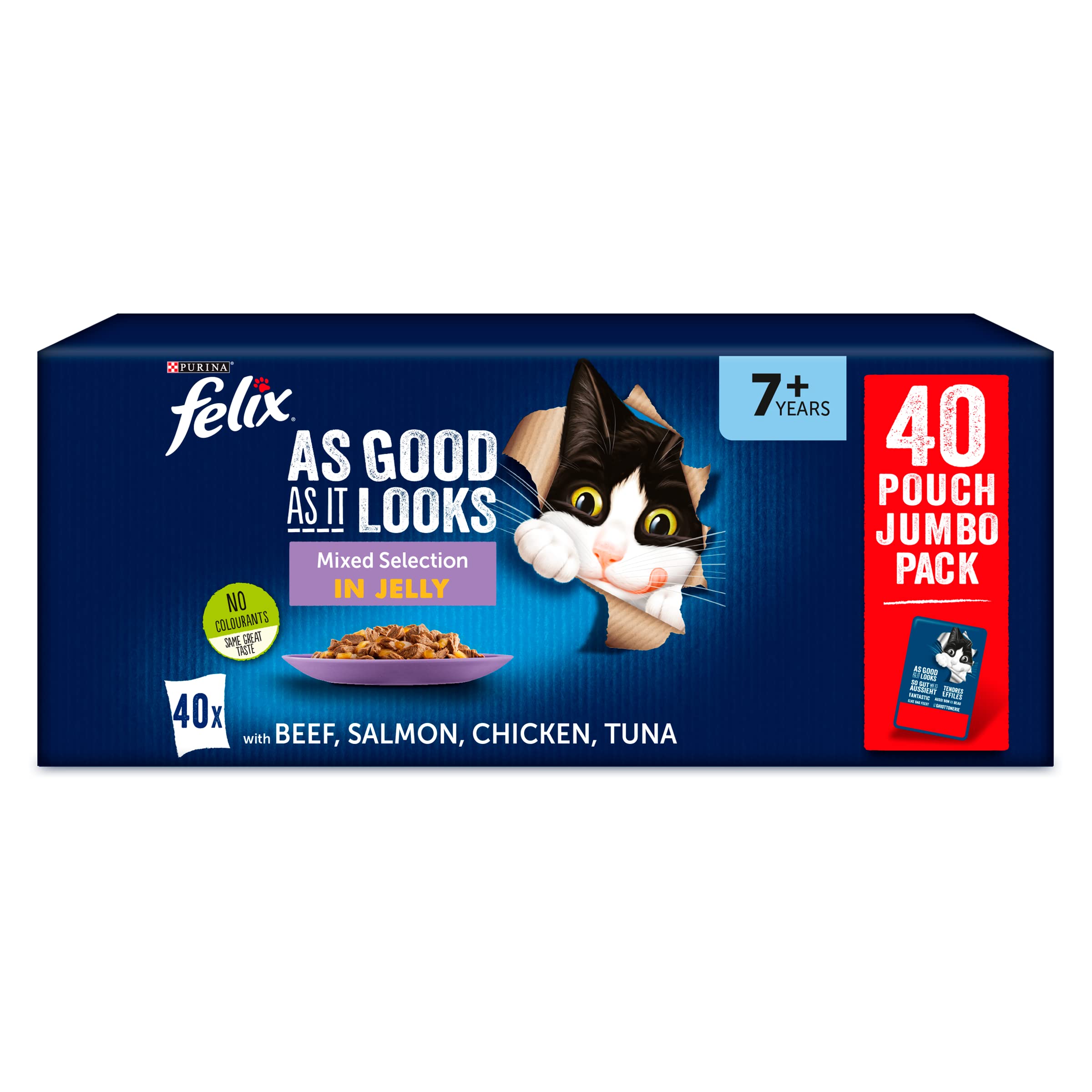 Felix As Good As It Looks 7+ Cat Food Mixed 40x100g