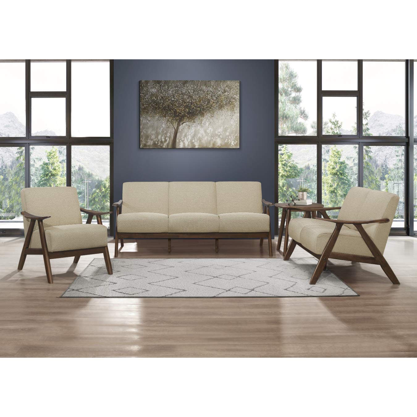 Mua Lexicon Mid Century Modern Accent Chair with Solid Wood Frame in ...