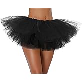Women Teen Adult Classic Elastic 3 4 5 Layered Tulle Tutu Skirt Costume Bottom