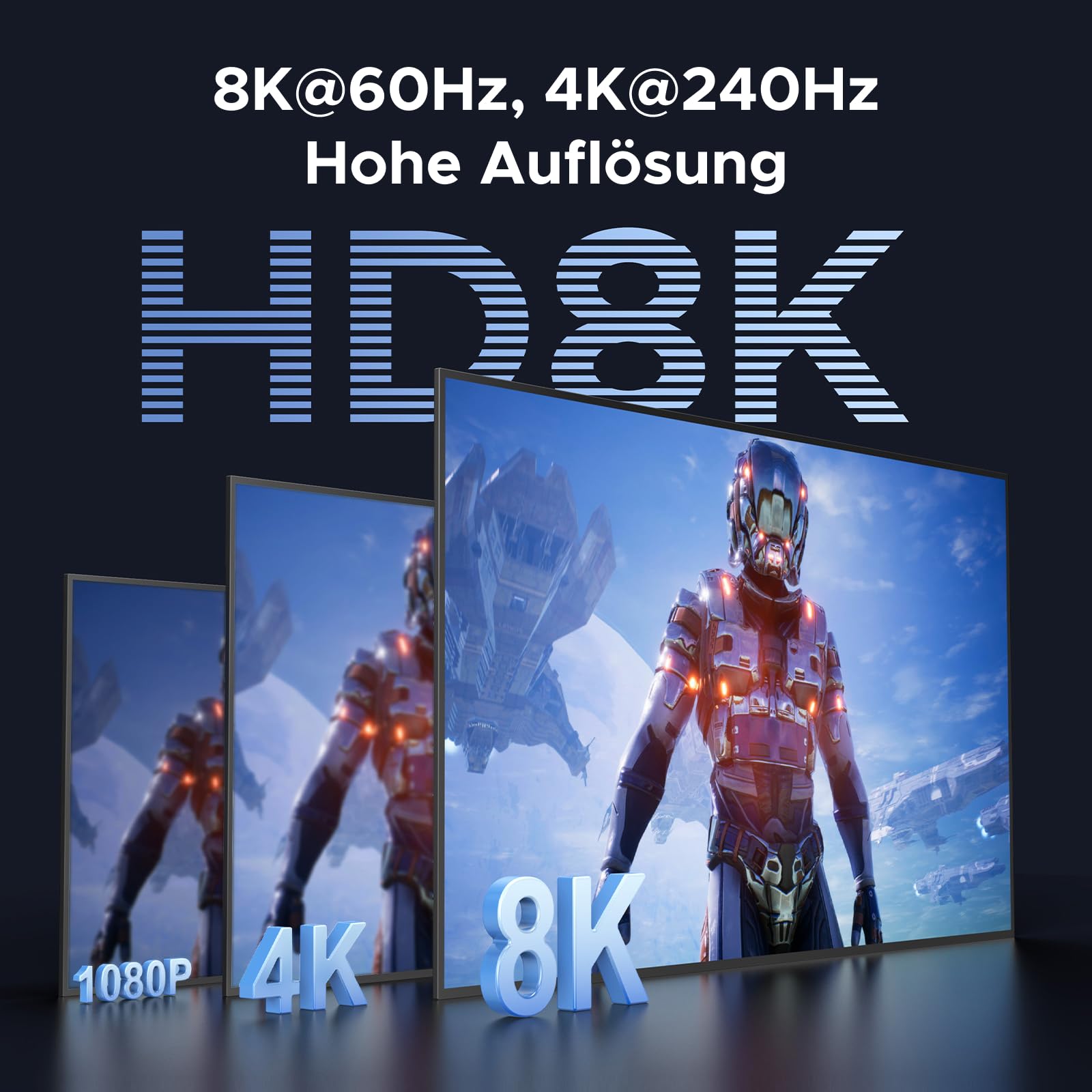 UGREEN HDMI+Displayport KVM Switch 2 PC 3 Monitore 8K60Hz mit 4 USB 3.0 Ports, Tasten- und Desktop-Controller Umschaltung Kompatibel mit Windows/Linux/MacOS usw. 5