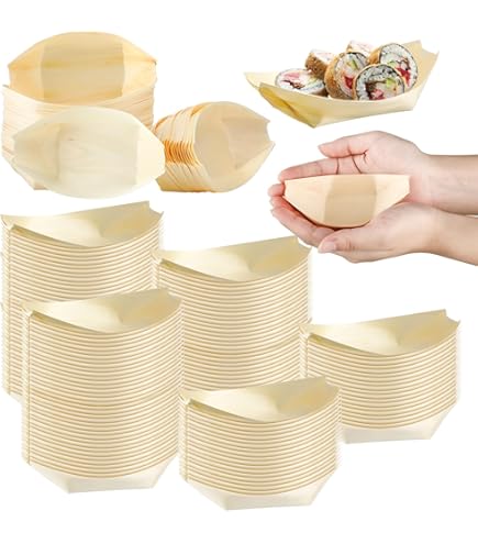 KoalaLove - Lot De 100 Assiettes Carrées Jetables En Forme De Feuille De Palmier - 25,4 Cm - Design élégant Et Robuste - Mieux Que Les Assiettes En