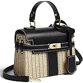 Kurava Straw Beach Bags for Women, Crossbody Shoulder Handbags Woven Bag for Summer Holiday