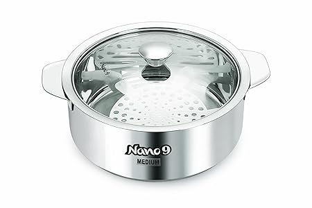 NanoNine Stainless Steel Innovative Kitchenware Roti Saver, 2.35 Litres