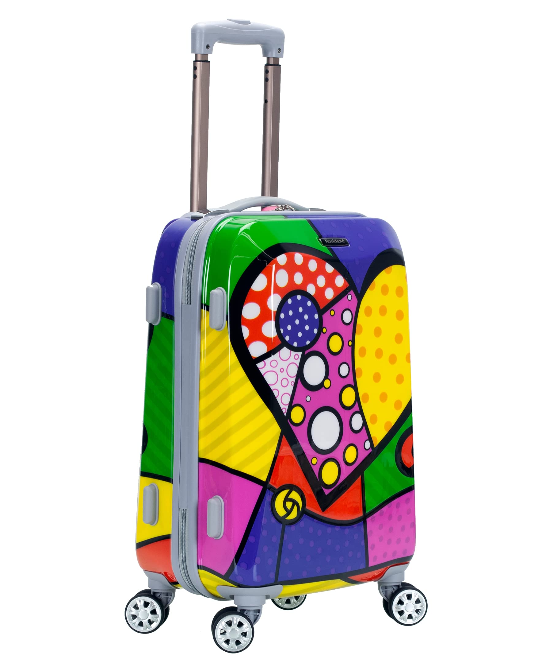 Rockland Departure Hardside Spinner Wheel Luggage, Heart, 2-Piece Set (20/28)
