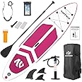 ADVENOR Paddle Board 11'x33 x6 Extra Wide Inflatable Stand Up Paddle Board with Hand Pump,Leash, Adjustable Paddle For Basic Version, Extra Kayak Paddle Kayak Seat 2 Fishing Mounts For Fishing Version