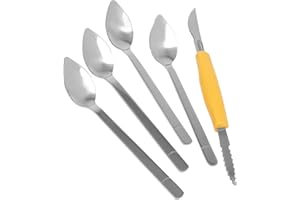 Trudeau 5-Piece Stainless Steel Grapefruit Set, Yellow