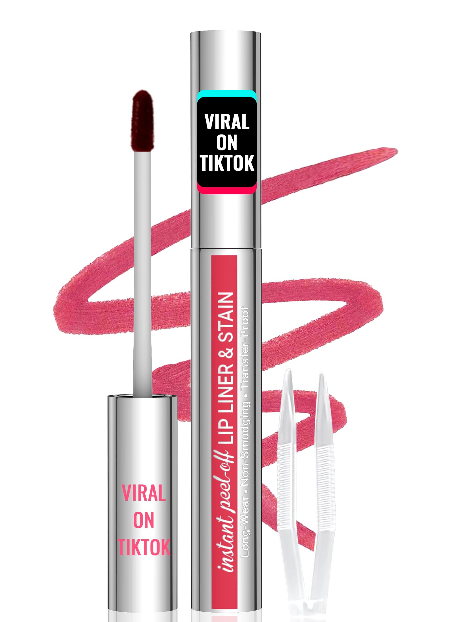 iMethod Lip & Stain - Natural Long Lasting, Waterproof Liner & Stain, Easy to Use, Stay On All Day, Rose