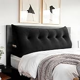 BNCKTRD Headboard Pillow Queen - 3 in 1 Large Bed Pillow as Wedge Reading Pillow, Large Couch Daybed Pillow or Positioning Support Backrest, Shredded Foam Back Support Pillow with Velvet Cover Gloss