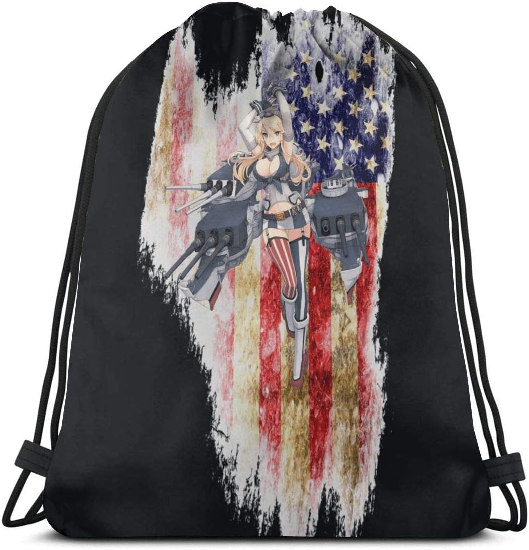 Anime & Kancolle - Iowa Classic Drawstring Bag Sports Fitness Bag Travel Bag Gift Bag