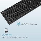 cimetech 2.4G Wireless Keyboard UK Full-Size with Numpad Black view 4