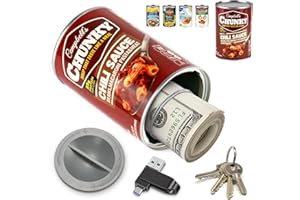 BOSTRA Diversion Safe Stash Can with Hidden Storage, Hidden Safe in Plain Sight, Secret Money Safe for Cash with Hidden Compartment for Keys Hider (Chili Sauce)