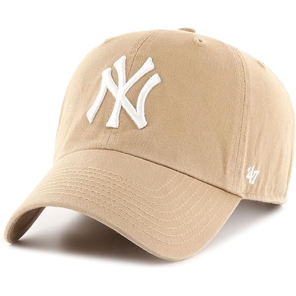 Amazon.com: 47 Brand MLB Khaki White Primary Logo Clean Up
