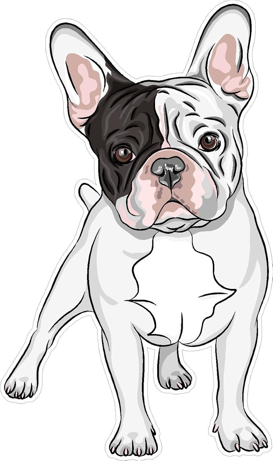 Amazon 犬フレンチブルドッグ4 X 6 7インチman S Best Friend子犬動物アメリカunited States Muricaカラーステッカーstate Decal Die Cutビニール アメリカで発送 外装 エアロパーツ 車 バイク