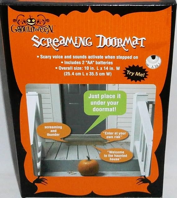 Halloween Screaming Doormat (Measures 10"x14") Home & Kitchen