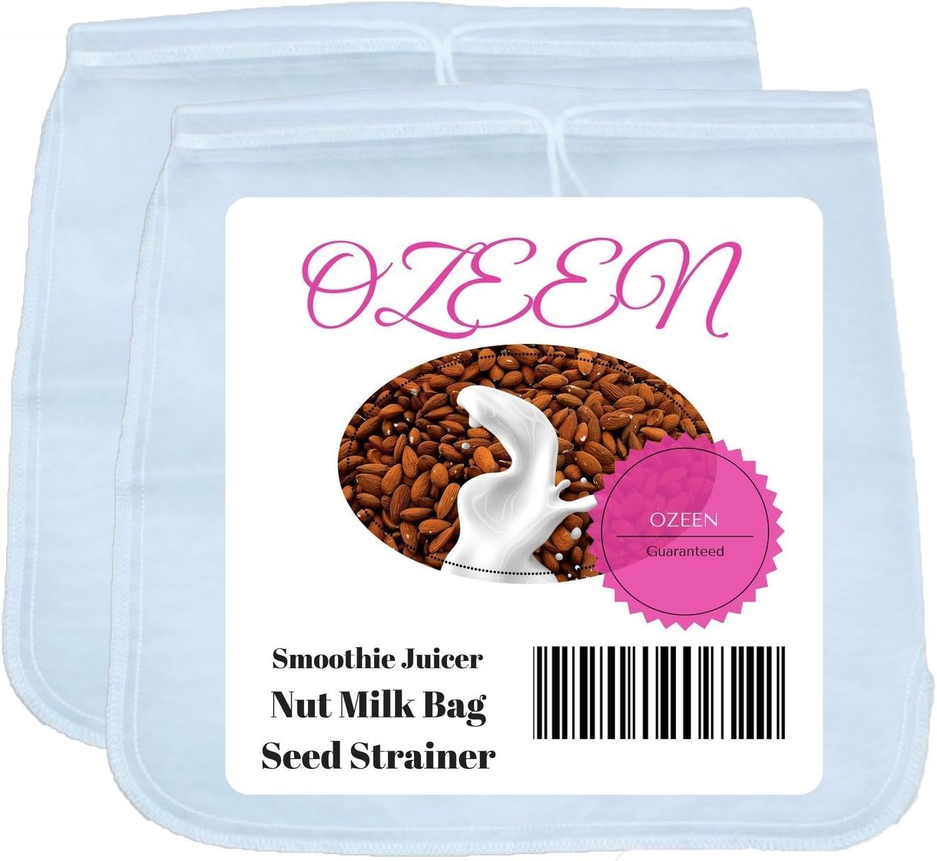 Nut Milk Bag Reusable Almond Milk Bag All Purpose Food Strainer 12 x12 (2)