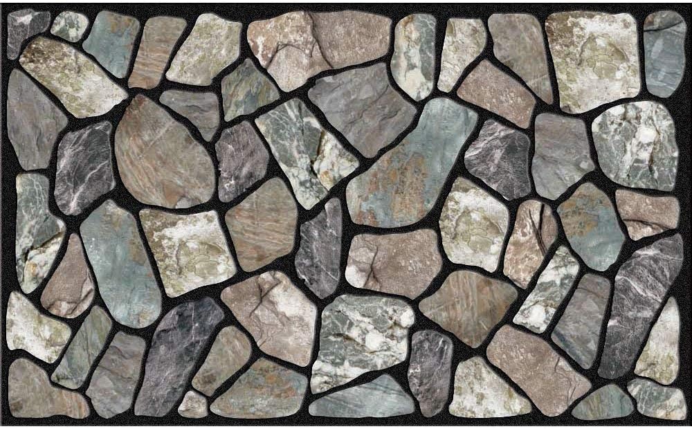 Welcome Door Mats Indoor Entrance Rug Mat Flagstone Grey Stone Kitchen Floor Bathroom Carpets Home Decor Absorbent Bath Non Slip Doormats 20 x 31.5 inch