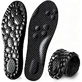 4D Cloud Insoles for Men and Women, Arch Support Insoles, Memory Foam Insoles, Shock Absorption and Cushioning Sports Shoe Insoles for Foot & Joint Support (XL Men 9-11 | Women 11-12, Black)
