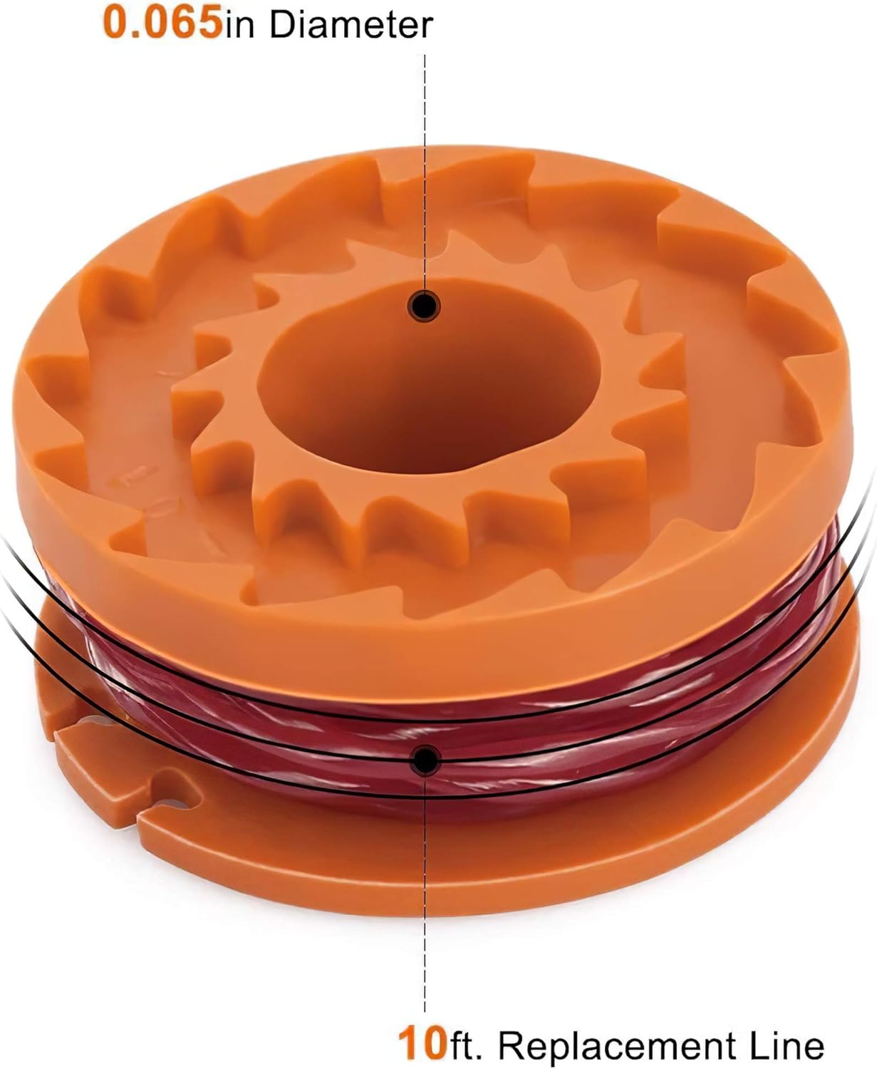 Eventronic Replacement 10ft Grass Trimmer Line Spool, Compatible with Worx String Trimmers (16-Line spools+1 Cap) : Garden & Outdoor