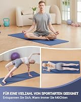 Narwhal Good Nite 6mm Yoga Mat Navy Non-Slip TPE 183x61x0.6cm with Strap view 5